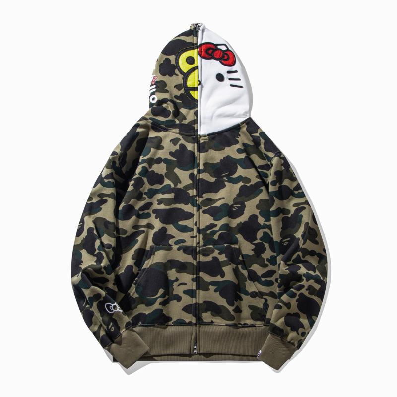Bathing Ape Bape Hoodie Hello Kitty Camouflage Sweater Men