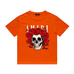 Amiri T Shirt Printed Casual Hip Hop round Neck Short Sleeve T-shirt