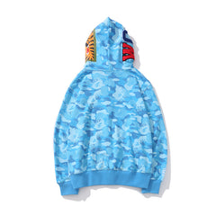 Bathing Ape Bape Hoodie Flame Camouflage Shark Autumn