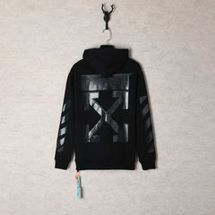 Off White hoodie Ink Arrow Pattern Sleeve Hood