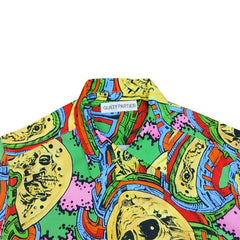 GUILTYPARTIES TIGER Shirts 24ss Science Fiction Graffiti, Rayon Casual, Hawaiian Short Sleeve Shirt