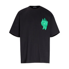 CHH Heart T Shirts Croix Flame Sanskrit Embroidery Printed T-Shirt Fashion Short Sleeve