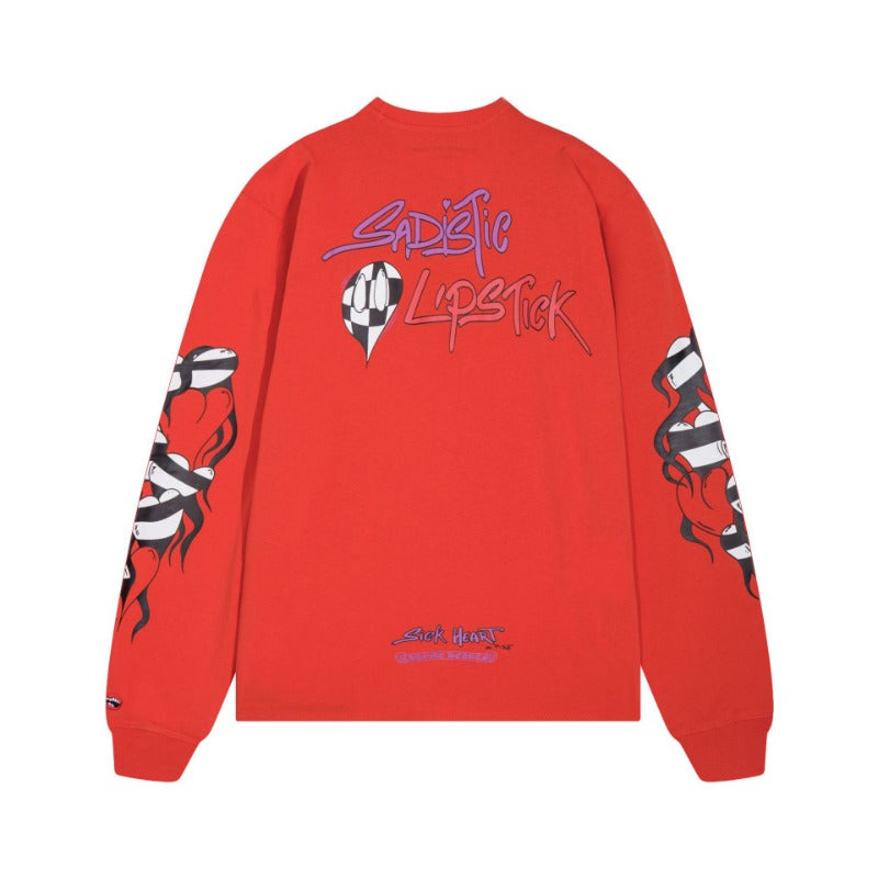 CHH  Heart Long Sleeve Shirt Unisex Fashion Loose Long Sleeve Shirt