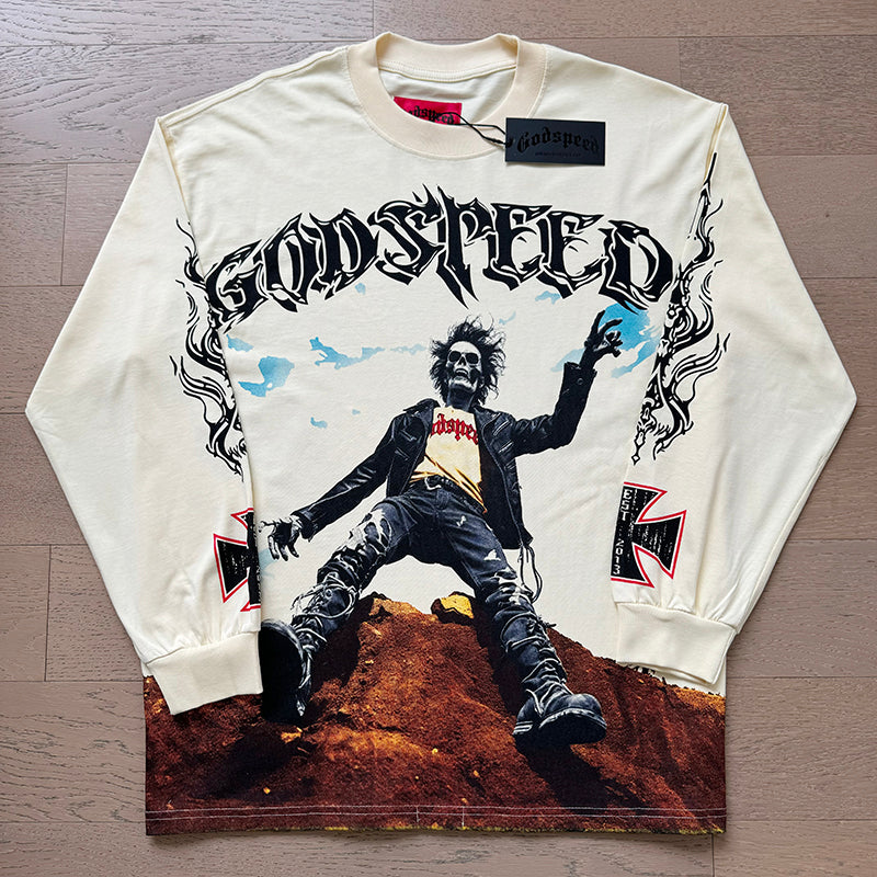 Godspeed Long Sleeved Shirt 260g pure cotton fabric