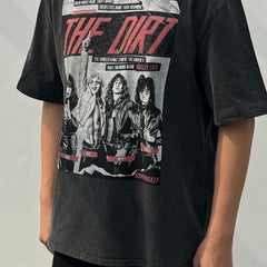 Unisex Vintage T Shirts Motley Crue THE DIRT Limited Edition T-Shirt. Features a heavyweight, enzyme-washed finish and custom heavyweight brushed fabric with a vintage feel. High-quality direct-to-garment (DTG) white ink printing for a premium look