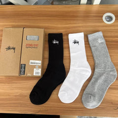 Stussy socks tall tube men's and women's sports towel bottom thickened shock-absorbing cotton outdoor basketball