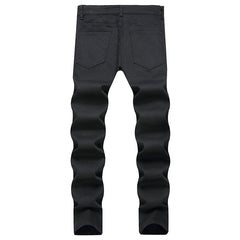 Mens Fashion Jeans White cotton flower 1322#