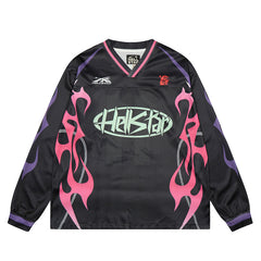 HS Long Sleeve Shirts Hip-hop loose oversize