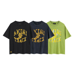 Amiri T Shirts Washed Series Golden Foot