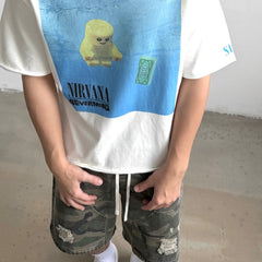 Unisex Vintage T Shirts SAINT ¡Á NIRVANA ¡Á LEGO Three-Way Collaboration Dollar Baby Limited Edition ¡ª Features heavyweight 320g fabric (matching the original specifications even after washing) and vintage single-stitch, top-and-bottom hem constructi