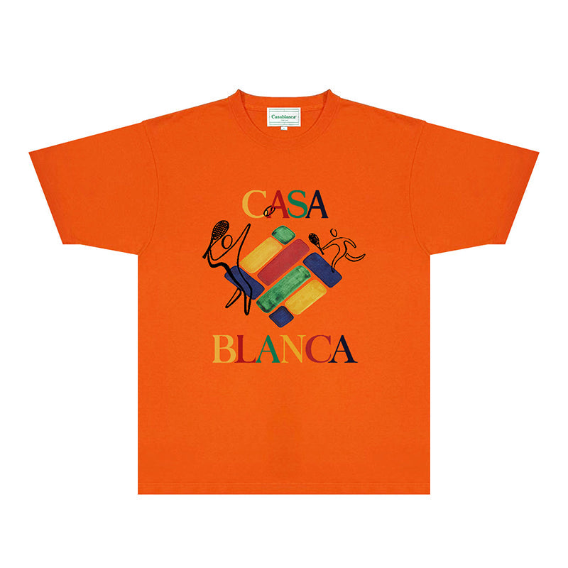 Casablanca T Shirts Street High-quality pure cotton