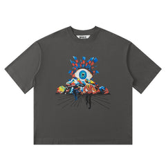 HOUSE OF ERRORS T Shirts High-quality pure cotton "Big Eye" high-street apparel 240g Double-Yarn Cotton