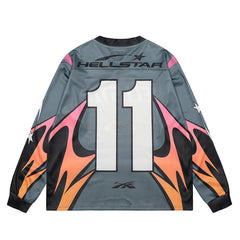 HS Long Sleeve Shirts Hip-hop loose oversize