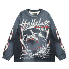 HS Long Sleeve Shirts Hip-hop loose oversize