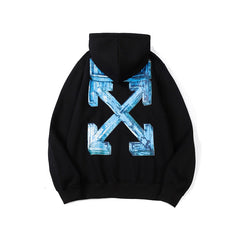 Off White hoodie3D stereo arrow pattern print casual versatile pullover hooded