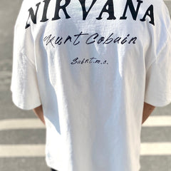 Unisex Vintage T Shirts White Ink Direct-to-Garment Printing ¨C High-Street Retro Style