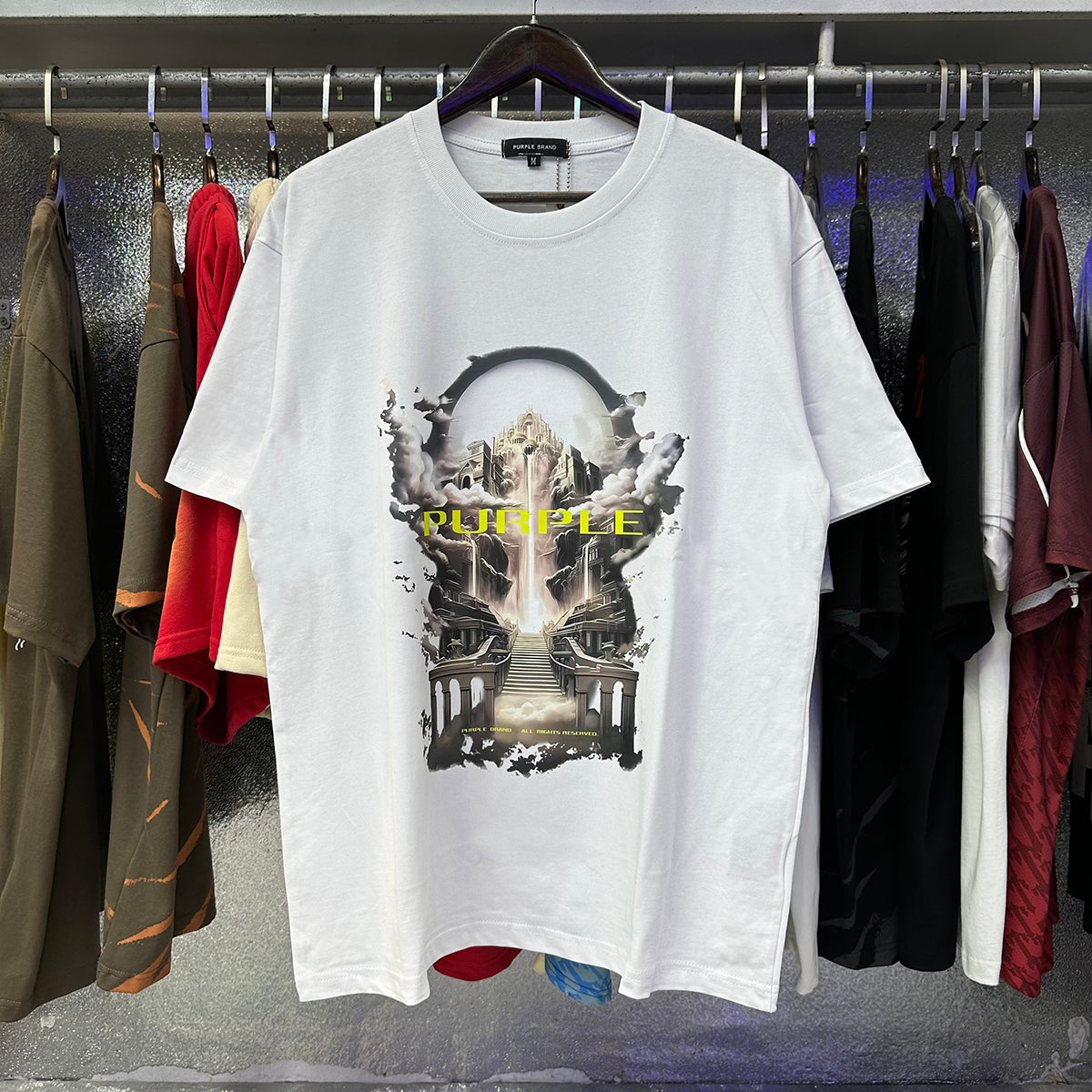 Purple T Shirts Palace Print
