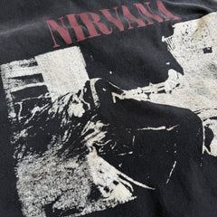 Unisex Vintage T Shirts An ultra-rare piece worn by Kurt Cobain during the 1990 tour: the SONIC YOUTH x NIRVANA collaboration. Crafted from heavyweight 260g pure cotton fabric, it features vintage single-stitch construction and a heavy enzyme-washed