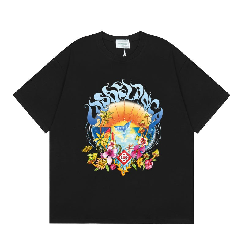 Casablanca T SHIRTS High-quality pure cotton streetwear