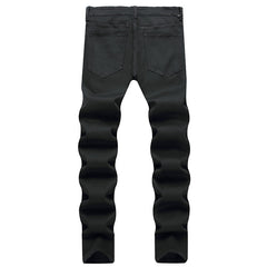 Mens Fashion Jeans pure black 5609#