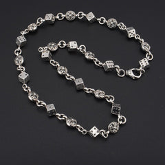 Chrome Hearts Necklace Dice Cross Vintage Cross Flower Men's and Women's Necklaces