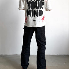 Unisex Vintage T Shirts Saint Street Dirty ¡ª An Unconventional Limited Edition. Street-graffiti style T-shirt featuring hand-painted splatter effects, multi-location hand-distressing, and a heavy-weight fabric treated with an enzyme-stone wash and