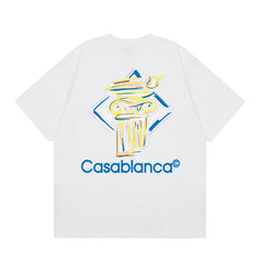 Casablanca T SHIRTS High-quality pure cotton streetwear