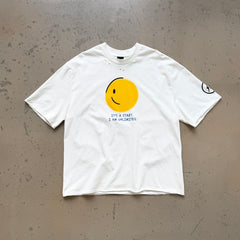 Unisex Vintage T Shirts Saint x Hiroshi Fujiwara IT'S A START Limited Collaboration ¡ª Authentic-spec 320g heavyweight fabric (retaining weight after washing); vintage single-stitch and blind-stitch construction; garment-dyed with enzyme-abrasion wa