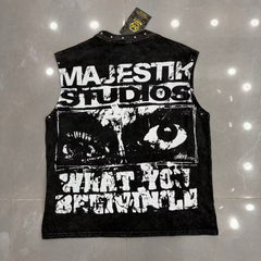 MAJESTIK T Shirts TANK TOP Loose fit 100% cotton