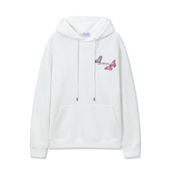 Off White hoodie Butterfly Alphabet Arrow Pattern Pullover Hood
