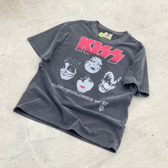 Unisex Vintage T Shirts KISS '96-'97 Tour ¨C Limited Edition Heavyweight Distressed Wash Tee