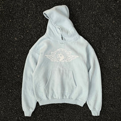Unisex Vintage Hoodie Saint Michael Little Angel Exclusive American Vintage-Style Washed & Distressed Hoodie