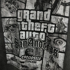 Unisex Vintage T Shirts GTA: San Andreas Limited Edition High-Street Short-Sleeve Tee ¨C featuring a premium heavy-duty distressed wash, direct-to-garment white ink printing, and an unbeatable feel and texture.
