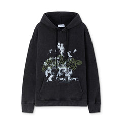 OW oil painting angel portrait pattern pullover hooded sweater