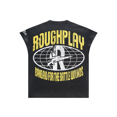 Rough Play T Shirts RoughPlay We Trust CutOff Sleeves (BRN)
