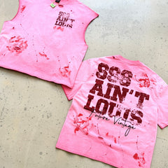 Unisex Vintage T Shirts Saint Street Dirty Graffiti-Style T-Shirt: Features hand-painted splatter art on the finished garment, multi-zone hand-distressing, and a heavy-duty enzyme-washed finish with spray-effect whiskering¡ªexuding a premium, vintag