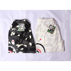 Bathing ape Bape Shorts Camo luminous shark side print five-point pants straight beach pants