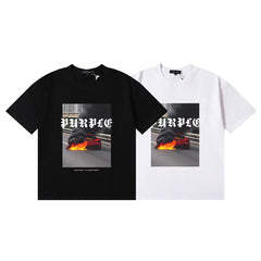 Purple T Shirts Smoke Show Racing Print