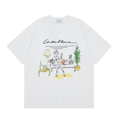 Casablanca T SHIRTS High-quality pure cotton streetwear