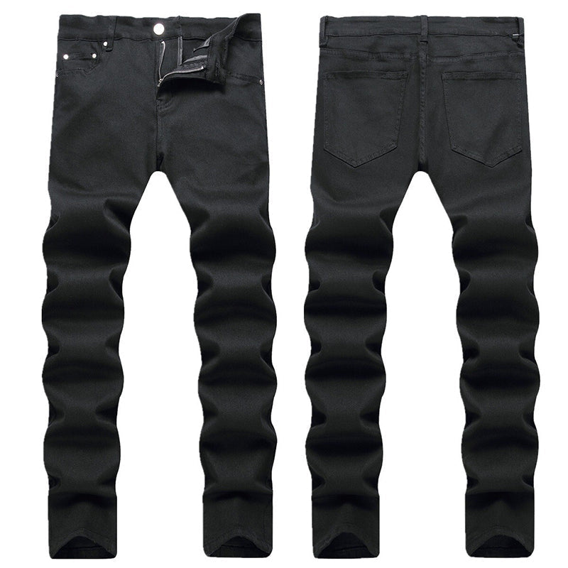 Mens Fashion Jeans pure black 5609#