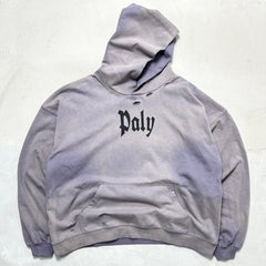 Unisex Vintage Hoodie [Twilight Mountain Purple] PalyHollywood SS25 PL Classic Logo Limited Edition Washed & Distressed Hoodie