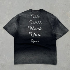Unisex Vintage T Shirts We Will Rock You Queen Madison Square Garden Tour Limited Edition T-Shirt ¨C Distressed Washed-Ape Wasteland Aesthetic. Custom heavyweight brushed fabric with a vintage feel; American-made plastisol ink print.