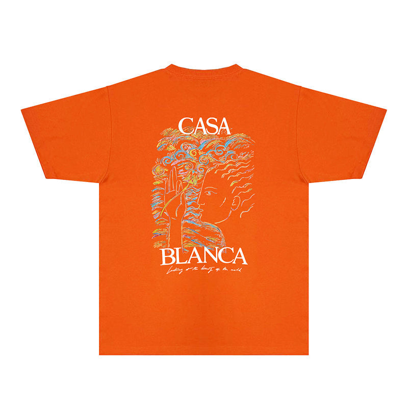 Casablanca T Shirts Street High-quality pure cotton