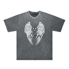 Amiri Washed Distressed T Shirt Printed Trendy Pure Cotton