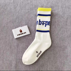 Bathing Ape Bape Socks ape head socks men and women medium tube towel bottom outdoor actual combat elite training sports basketball socks