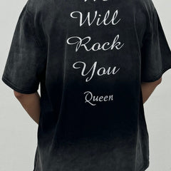 Unisex Vintage T Shirts We Will Rock You Queen Madison Square Garden Tour Limited Edition T-Shirt ¨C Distressed Washed-Ape Wasteland Aesthetic. Custom heavyweight brushed fabric with a vintage feel; American-made plastisol ink print.