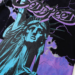 Godspeed T Shirts statue of Liberty 100% pure cotton 260g fabric