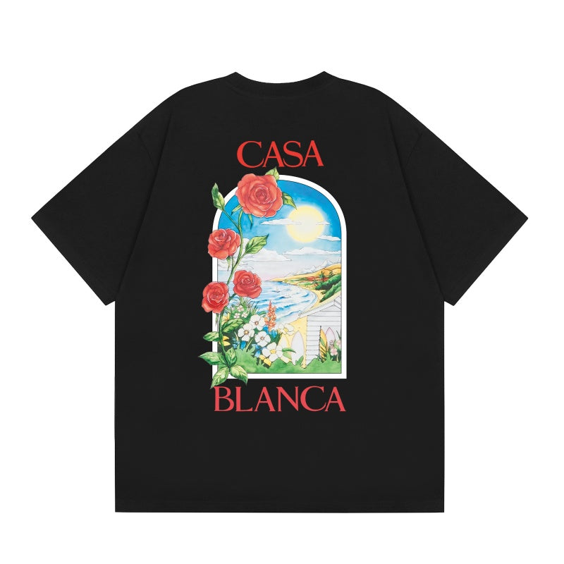 Casablanca T SHIRTS High-quality pure cotton streetwear