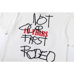 Travis Scott T Shirts FW24 DAYS BEFORE RODEO merchandise with English print on the back short-sleeved shirt