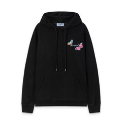Off White hoodie Butterfly Alphabet Arrow Pattern Pullover Hood